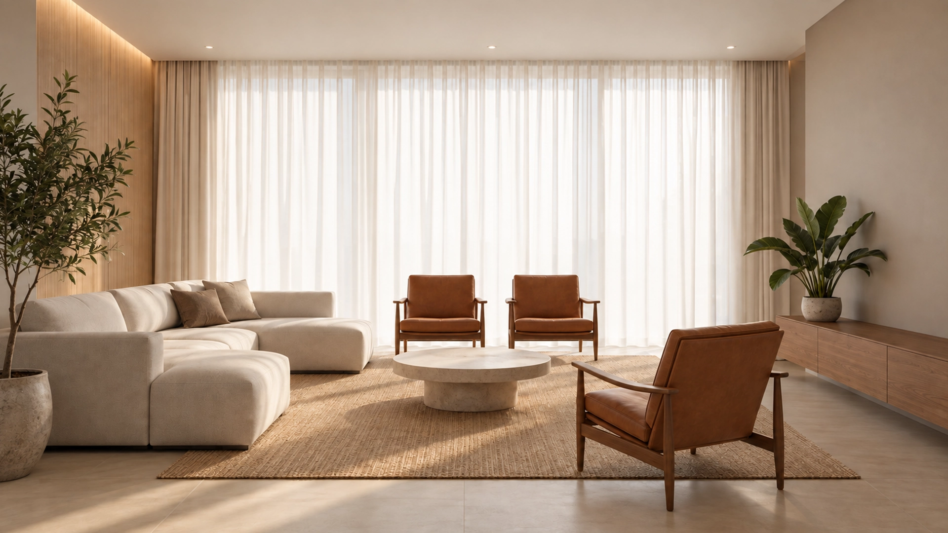 Minimalist living room render